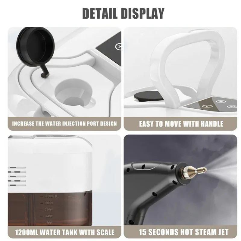 2500W High Pressure Steam Cleaner with Gloves