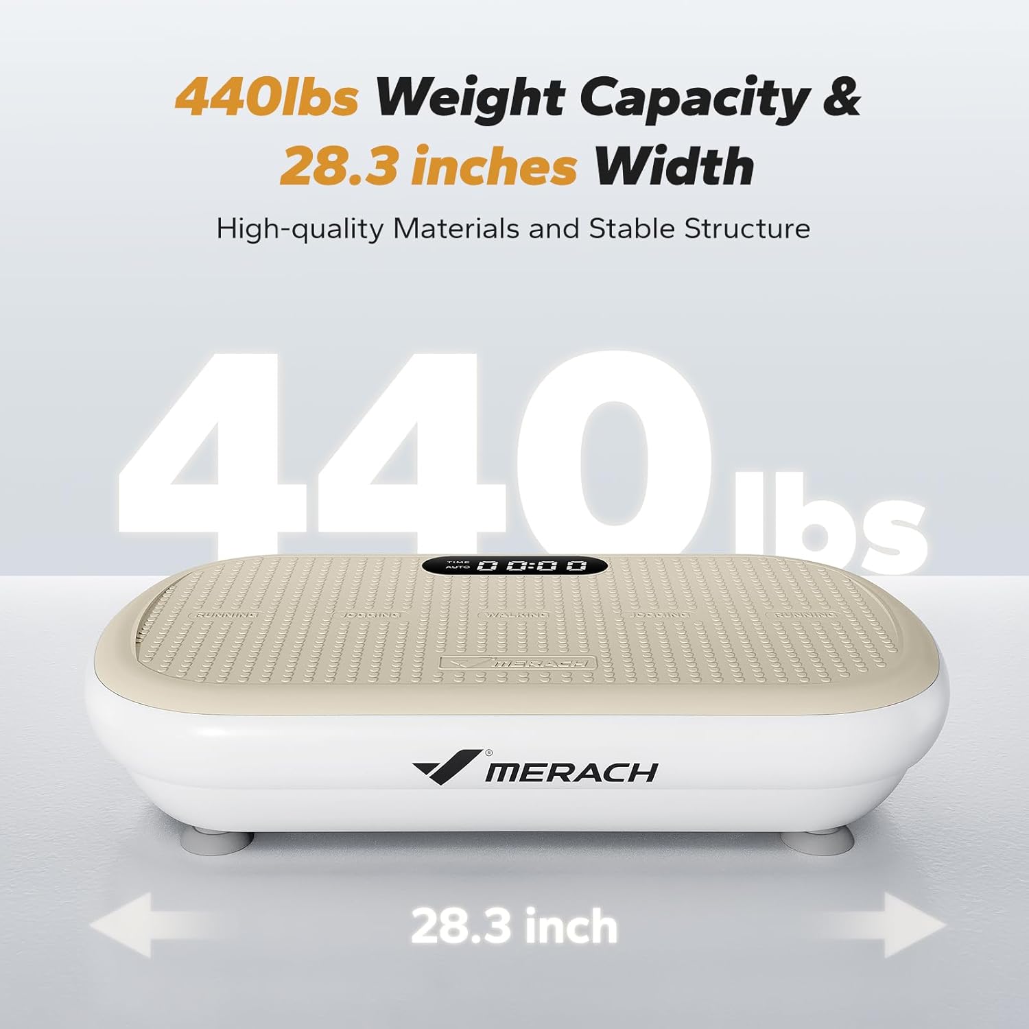 Vibration Plate Exercise Machine, Vibration Plate 440 Lbs Capacity, Bluetooth and Silicone Pedal, Stimulate Deep Fat, Vibration Plate for Lymphatic Drainage, Vibrating for Weight Loss