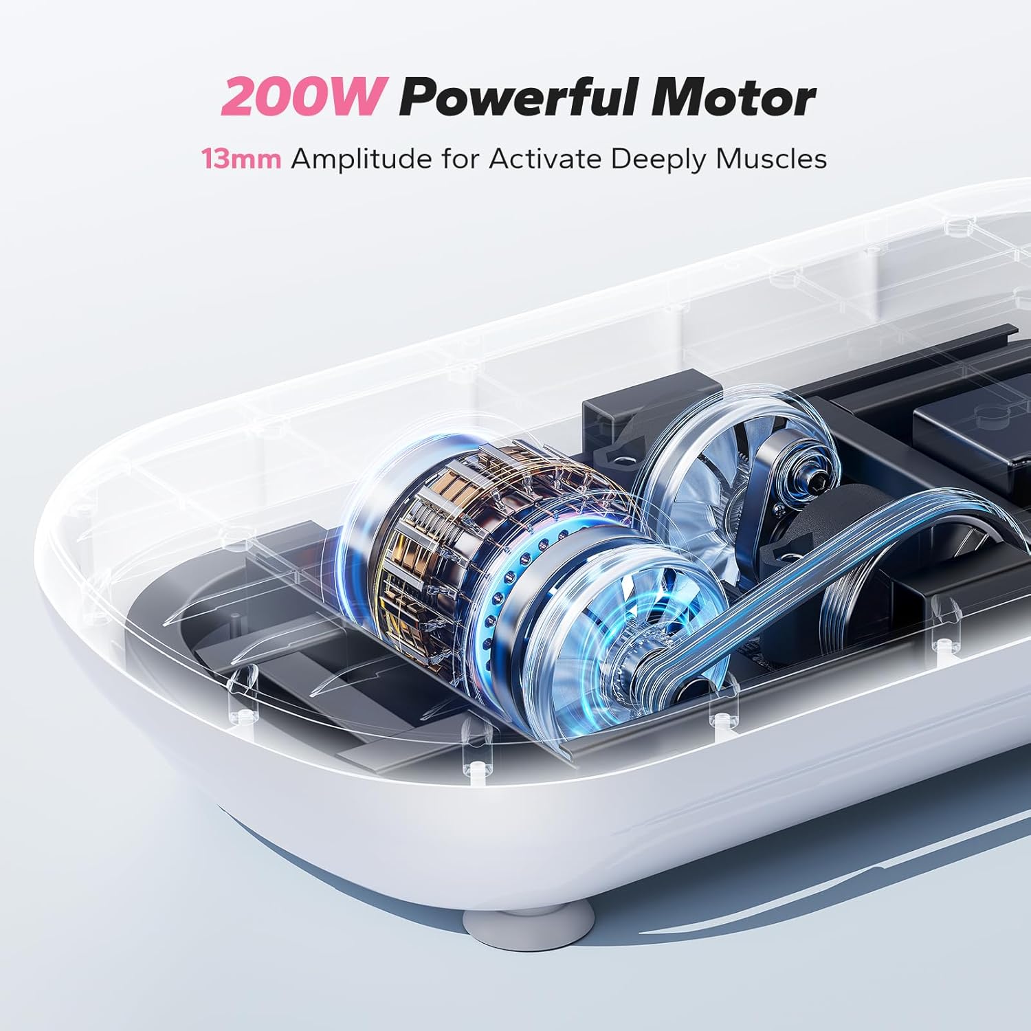 Vibration Plate Exercise Machine, Vibration Plate 440 Lbs Capacity, Bluetooth and Silicone Pedal, Stimulate Deep Fat, Vibration Plate for Lymphatic Drainage, Vibrating for Weight Loss