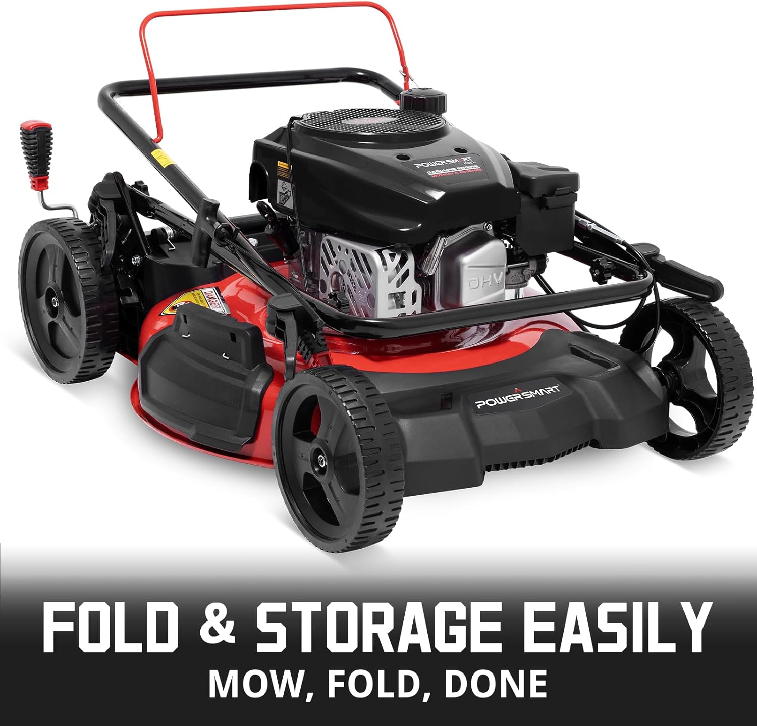 Gas Lawn Mower 21-Inch 144cc OHV Engine 3-in-1 Push Mower with Bagging