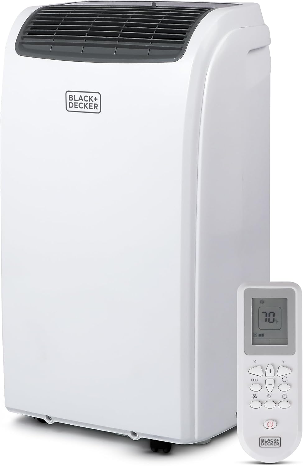 BLACK+DECKER Smart Portable Air Conditioner, 14,000 BTU for Rooms up to 700 Sq. Ft., Smart Portable AC with Follow Me Remote and Window Kit, BPACT14WT, White