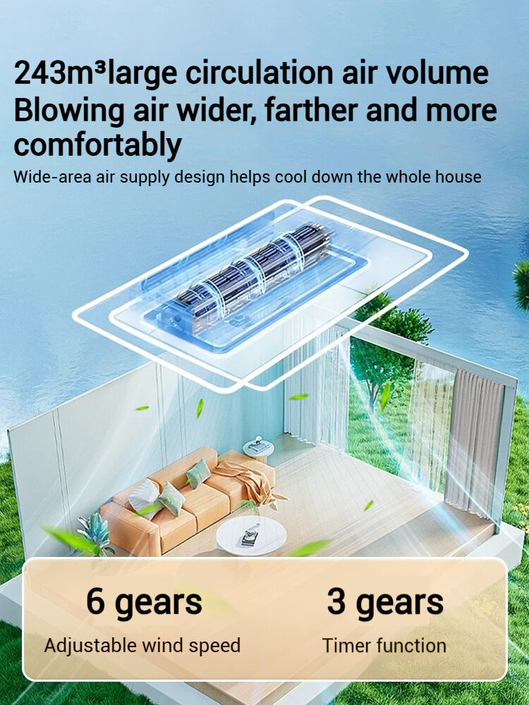 Intelligent bladeless fan chandelier