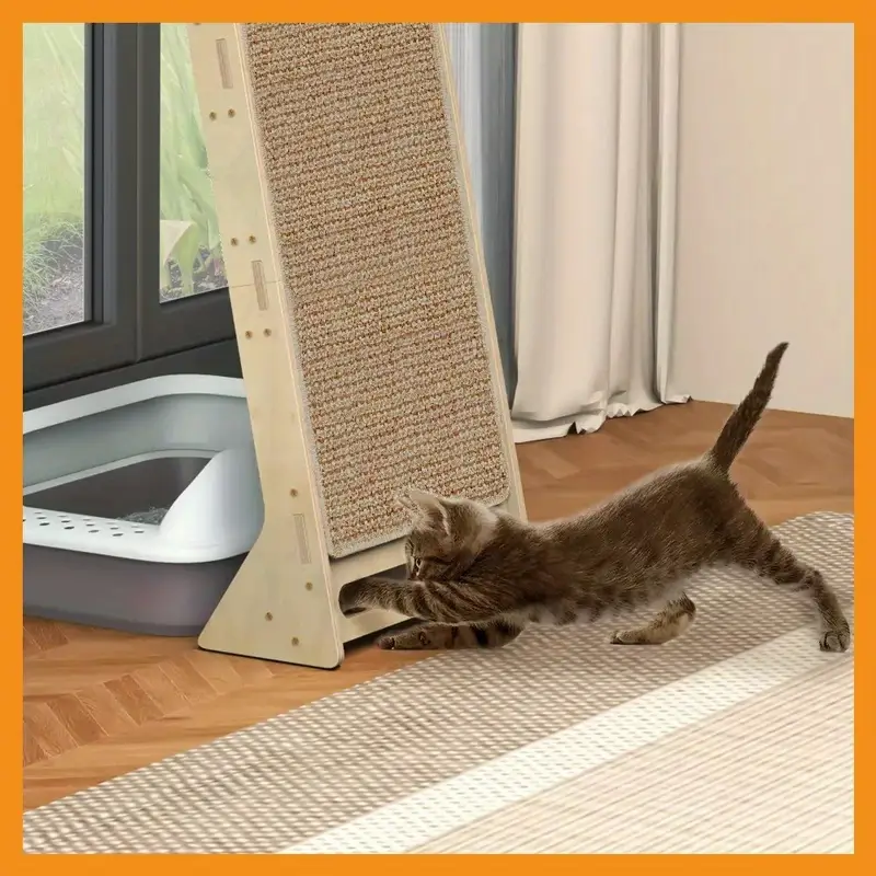 🐱3-in-1 Wooden Cat Apartment - Cat Observation Tower, Climbing Pole, Scratching Board