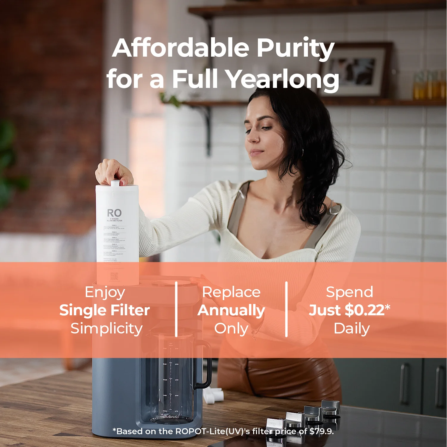 ROPOT-Lite(UV) Countertop Reverse Osmosis Water System