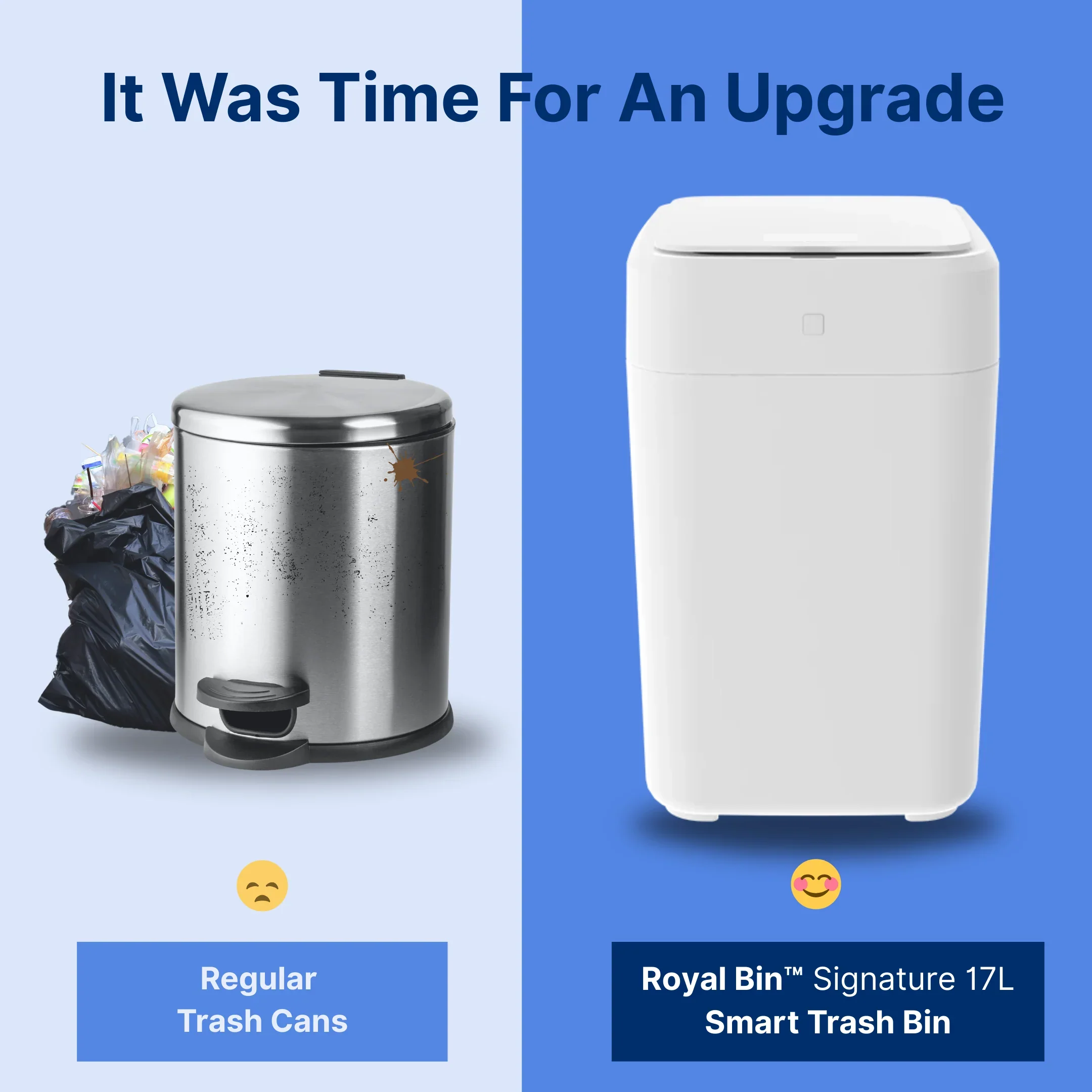 17L – Touchless, Self-Sealing Smart Trash Can