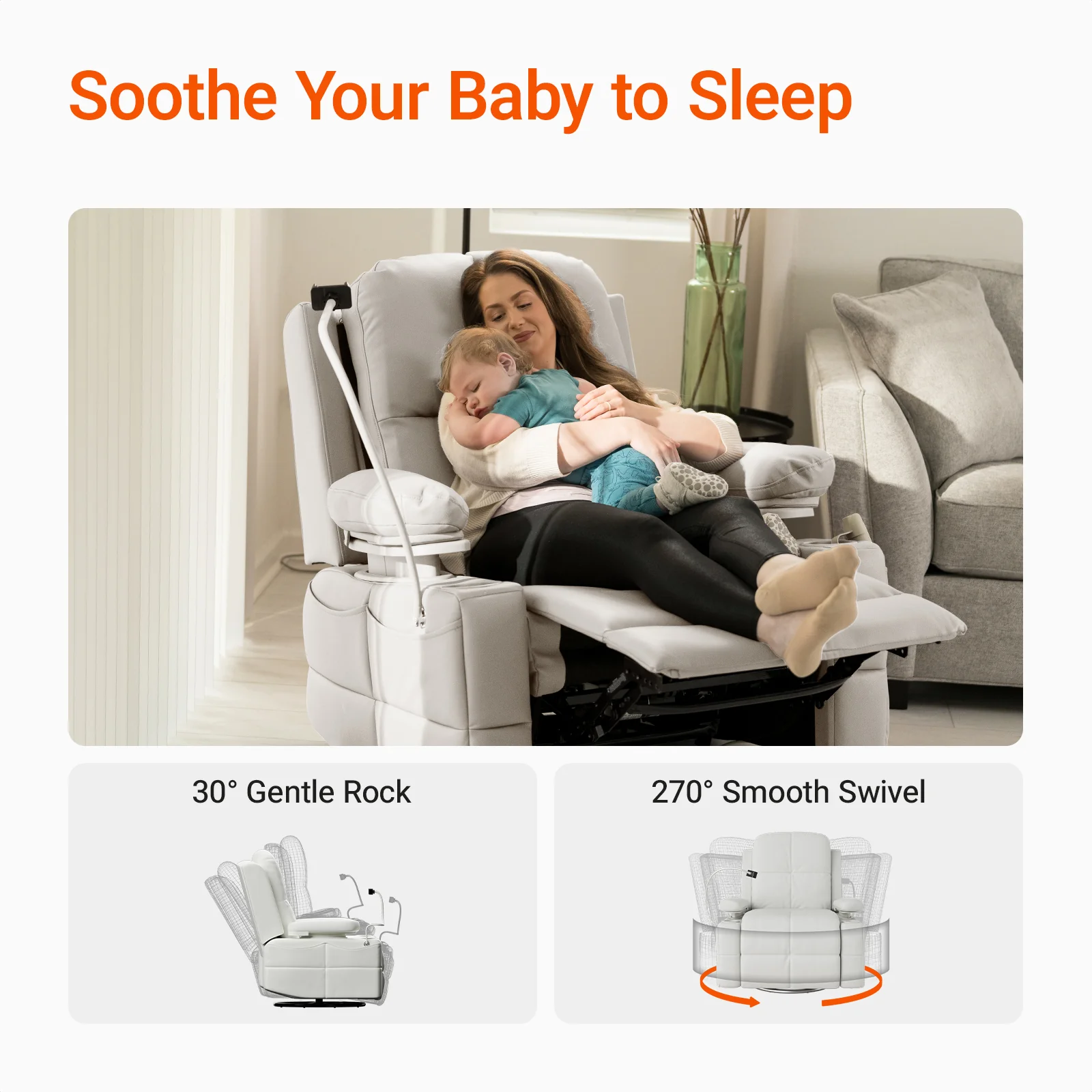 Nursery Chair，Baby nursing recliner