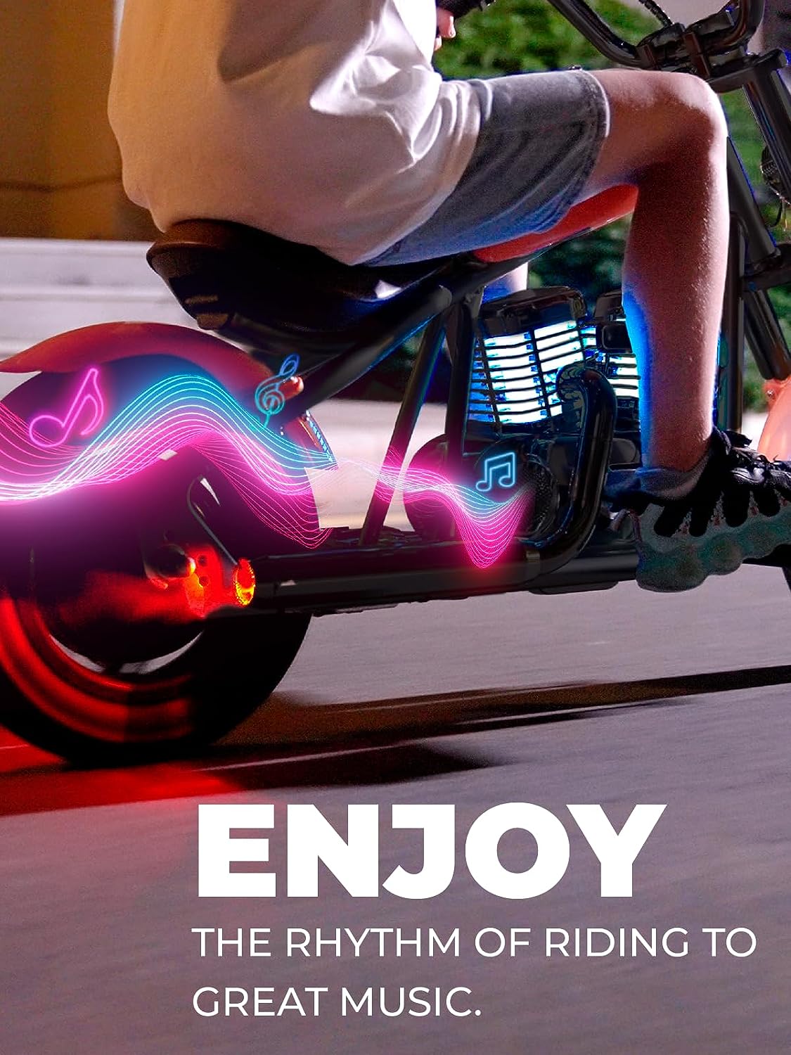 Kids Electric Motorcycle With Colorful Ambient Light