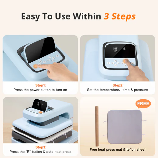 Heat Press+Starter Kit