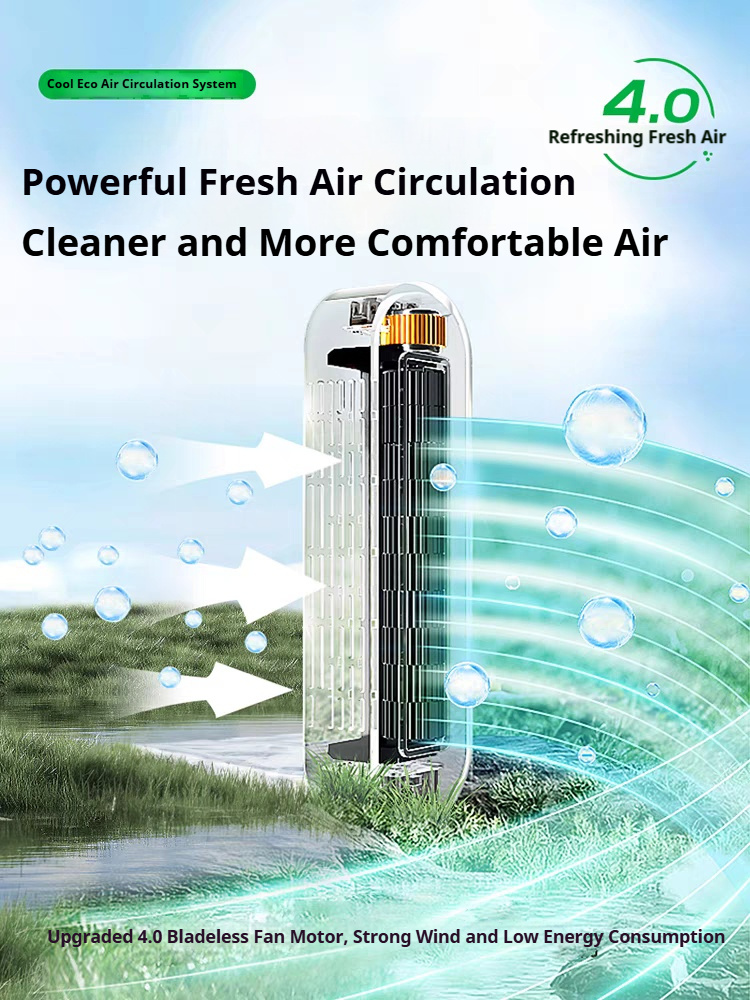 Intelligent bladeless fan chandelier