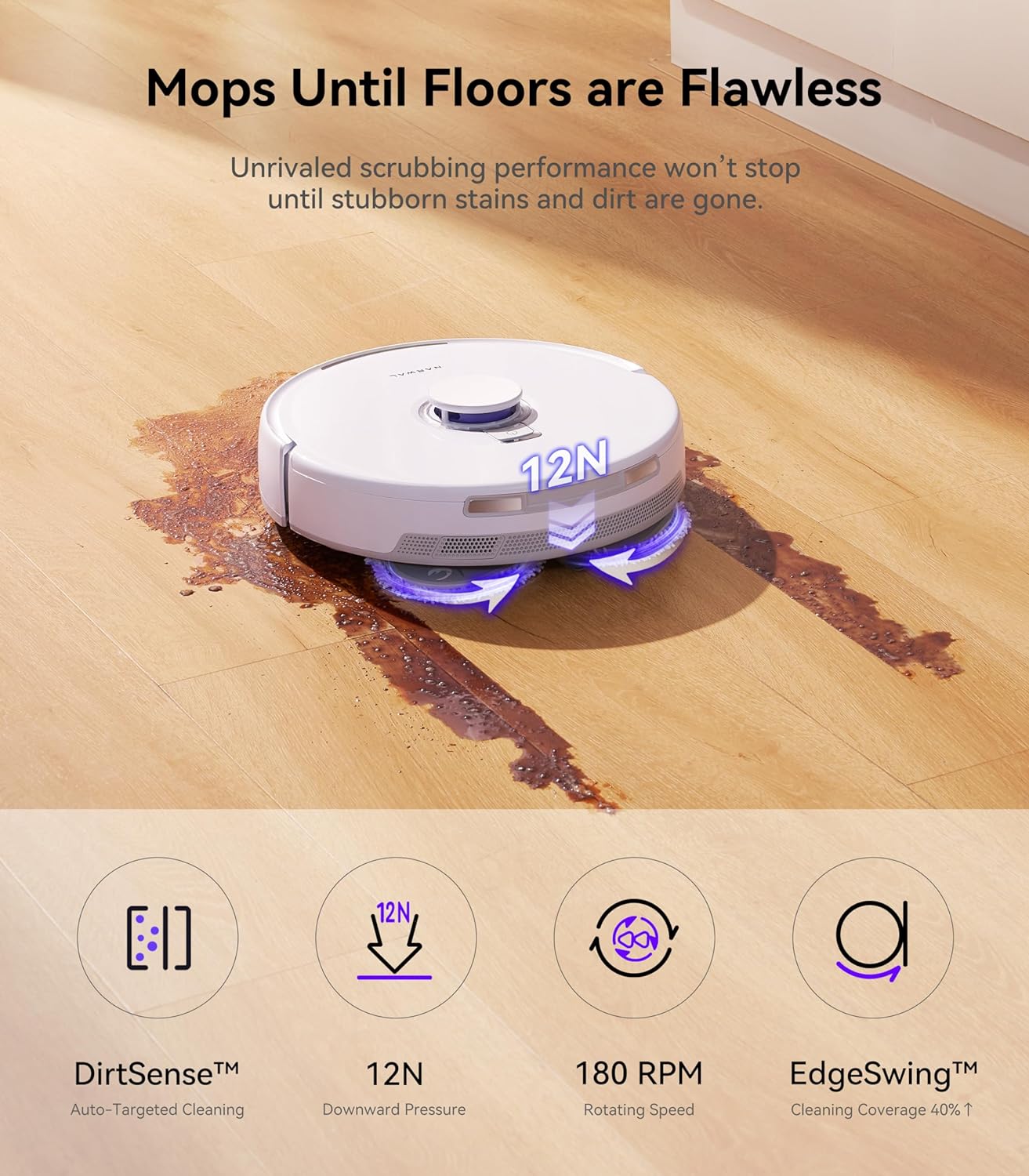 💥$39.99 Today Only🔥 Robot Vacuum and Mop Combo