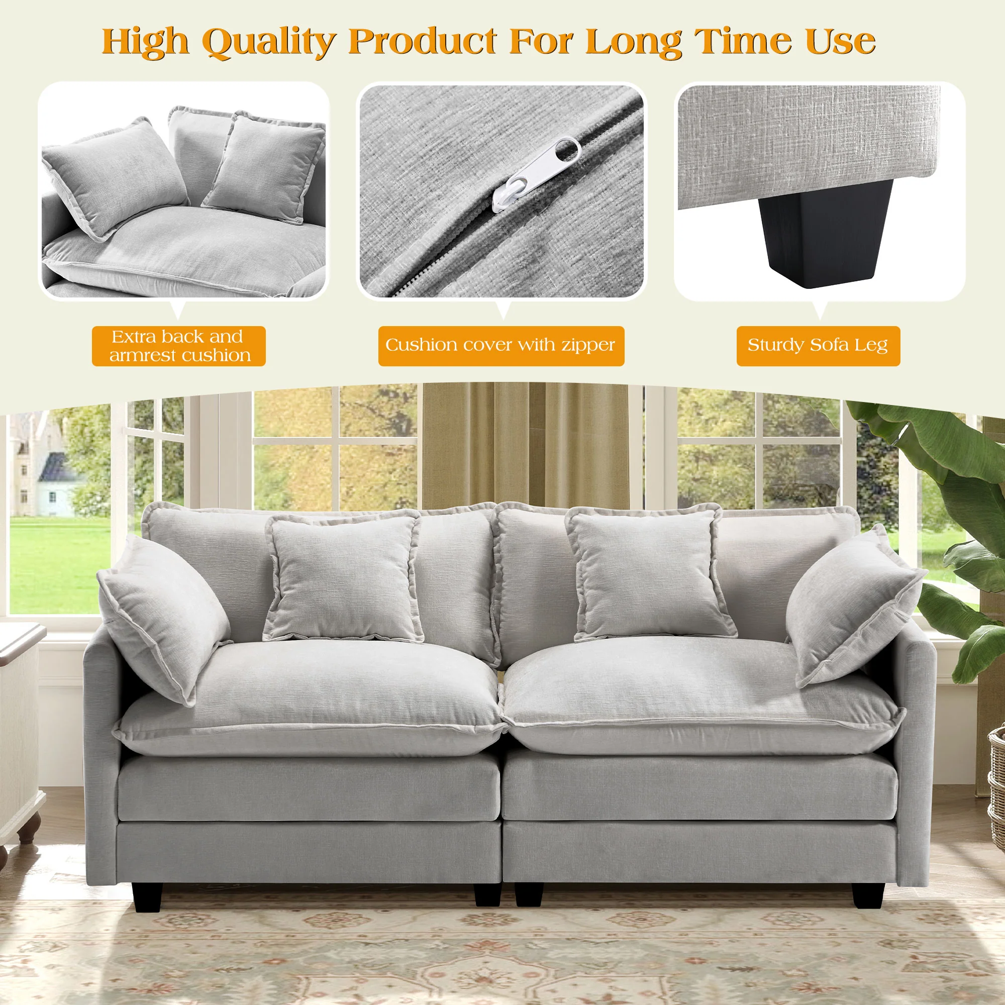 Luxury Thickened Cushion Modular Sofa